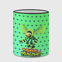 Кружка 3D My singing Monsters - Жужук, цвет: 3D-черный кант — фото 2