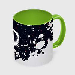 Кружка 3D СОВЕТСКИЙ СОЮЗ - СЕРП И МОЛОТ - КРАСКА, цвет: 3D-белый + светло-зеленый