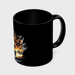 Кружка 3D Фильм Ворон, Постер The Crow, цвет: 3D-белый + черный