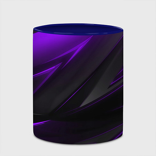 Кружка цветная Geometry Черный и фиолетовый / 3D-Белый + синий – фото 2
