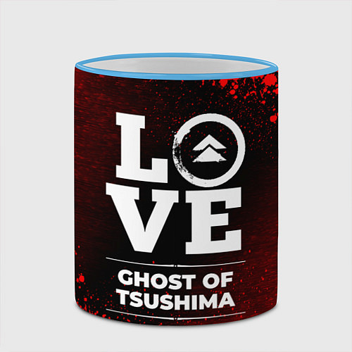 Кружка цветная Ghost of Tsushima Love Классика / 3D-Небесно-голубой кант – фото 2