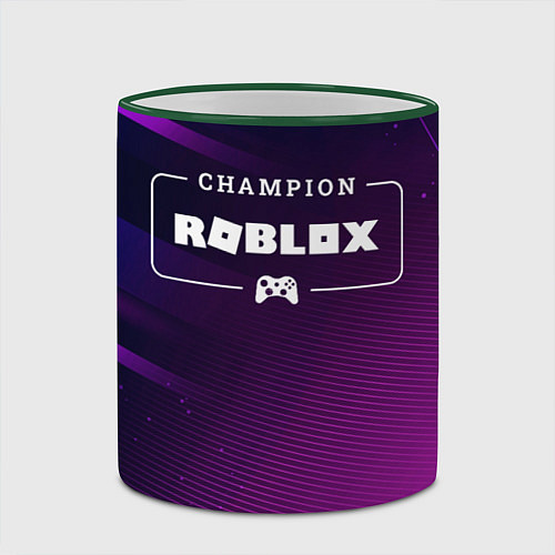Кружка цветная Roblox Gaming Champion: рамка с лого и джойстиком / 3D-Зеленый кант – фото 2