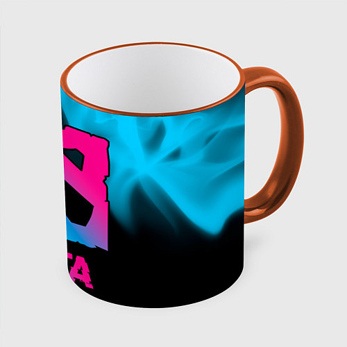 Кружка цветная Dota Neon Gradient / 3D-Оранжевый кант – фото 1