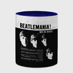 Кружка 3D With The Beatles Битломания, цвет: 3D-белый + синий — фото 2