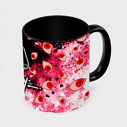 Кружка 3D STRAY HORROR, цвет: 3D-белый + черный