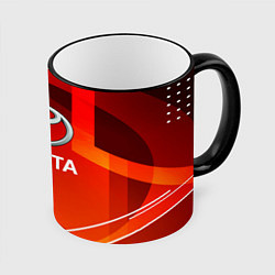 Кружка 3D Toyota Abstraction Sport, цвет: 3D-черный кант