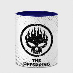 Кружка 3D The Offspring с потертостями на светлом фоне, цвет: 3D-белый + синий — фото 2