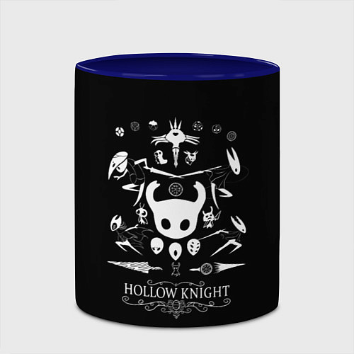 Кружка цветная Hollow Knight персонажи игры / 3D-Белый + синий – фото 2