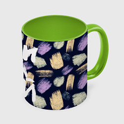 Кружка 3D Иди в пешее путешествие, цвет: 3D-белый + светло-зеленый