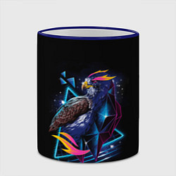 Кружка 3D Неоновая птица - Арт, цвет: 3D-синий кант — фото 2
