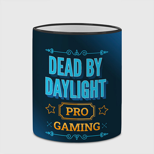 Кружка цветная Игра Dead by Daylight: pro gaming / 3D-Черный кант – фото 2