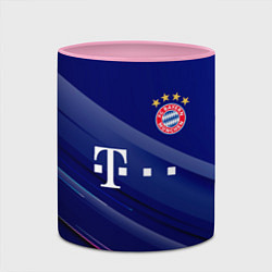 Кружка 3D Bayern munchen Абстракция, цвет: 3D-белый + розовый — фото 2