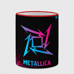 Кружка 3D Metallica - neon gradient, цвет: 3D-красный кант — фото 2