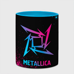 Кружка 3D Metallica - neon gradient, цвет: 3D-белый + небесно-голубой — фото 2