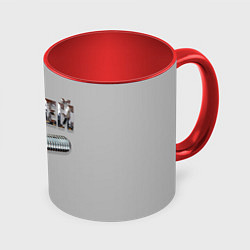 Кружка 3D Забей болт, цвет: 3D-белый + красный