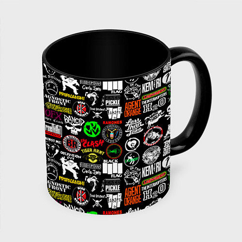 Кружка цветная Inscriptions in English quotes / 3D-Белый + черный – фото 1