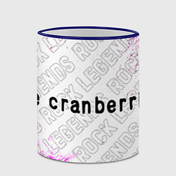 Кружка 3D The Cranberries rock legends: надпись и символ, цвет: 3D-синий кант — фото 2