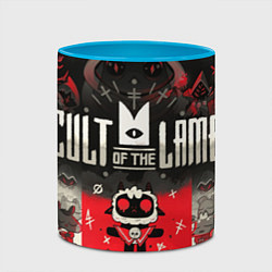 Кружка 3D Собрание Культа - Cult of the lamb, цвет: 3D-белый + небесно-голубой — фото 2
