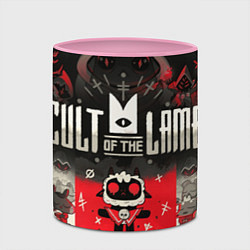 Кружка 3D Собрание Культа - Cult of the lamb, цвет: 3D-белый + розовый — фото 2