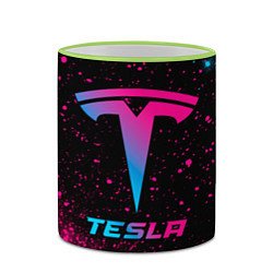 Кружка 3D Tesla - neon gradient, цвет: 3D-светло-зеленый кант — фото 2