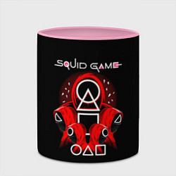 Кружка 3D Игра в кальмара - Squid Game, цвет: 3D-белый + розовый — фото 2