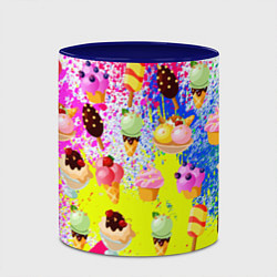 Кружка 3D Вкусные Мороженки, цвет: 3D-белый + синий — фото 2