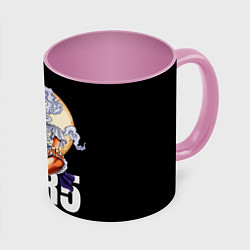 Кружка 3D Монки Д Луффи 5 гир - One Piece, цвет: 3D-белый + розовый