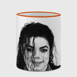Кружка 3D Майкл Джексон Фото, цвет: 3D-оранжевый кант — фото 2