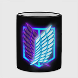 Кружка 3D Attack on Titan neon logo, цвет: 3D-черный кант — фото 2