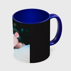Кружка 3D Hyunjin Mixtape Oh, цвет: 3D-белый + синий