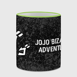 Кружка 3D JoJo Bizarre Adventure glitch на темном фоне: надп, цвет: 3D-светло-зеленый кант — фото 2