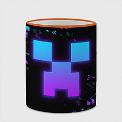 Кружка 3D Minecraft градиент, цвет: 3D-оранжевый кант — фото 2