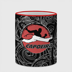 Кружка 3D Capoeira fighter jump, цвет: 3D-красный кант — фото 2