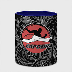 Кружка 3D Capoeira fighter jump, цвет: 3D-белый + синий — фото 2