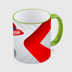 Кружка 3D Welcome to Russia red & white, цвет: 3D-светло-зеленый кант