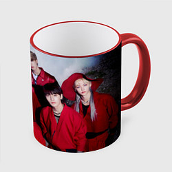 Кружка 3D Stray Kids No Easy, цвет: 3D-красный кант