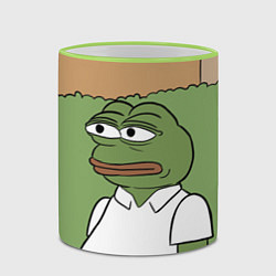 Кружка 3D Pepe Gomer прячется в кусты, цвет: 3D-светло-зеленый кант — фото 2