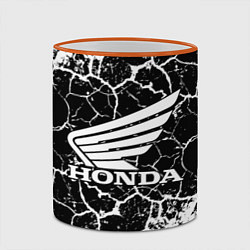 Кружка 3D Honda logo арт, цвет: 3D-оранжевый кант — фото 2