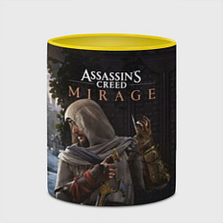 Кружка 3D Скрытый Басим Assassins creed mirage, цвет: 3D-белый + желтый — фото 2