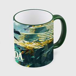 Кружка 3D The Legend of Zelda: Tears of the Kingdom Линк, цвет: 3D-зеленый кант