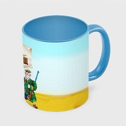 Кружка 3D Остров сокровищ - персонажи, цвет: 3D-белый + небесно-голубой