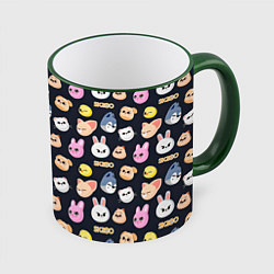Кружка 3D Skzoo pattern, цвет: 3D-зеленый кант