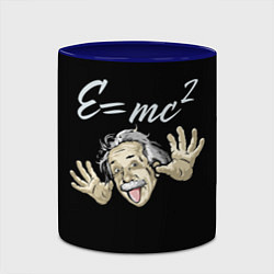 Кружка 3D Альберт Эйнштейн - рисунок, цвет: 3D-белый + синий — фото 2
