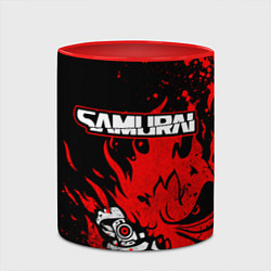 Кружка 3D Киберпанк-Самурай - 2077, цвет: 3D-белый + красный — фото 2