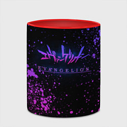 Кружка 3D Evangelion neon logo, цвет: 3D-белый + красный — фото 2