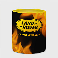 Кружка 3D Land Rover - gold gradient, цвет: 3D-белый + желтый — фото 2