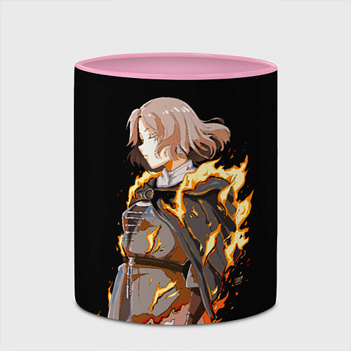 Кружка цветная Elden Ring - Мелина / 3D-Белый + розовый – фото 2