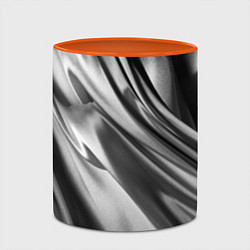 Кружка 3D Объёмный сатин - текстура, цвет: 3D-белый + оранжевый — фото 2