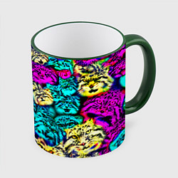 Кружка цветная Психоделические манулы