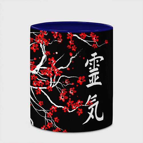 Кружка цветная Сакура в цвету / 3D-Белый + синий – фото 2
